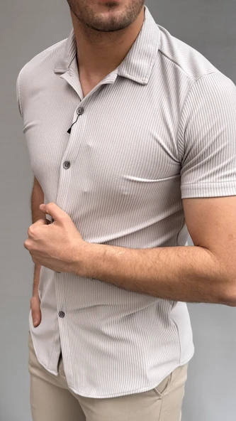 Fitilli Slim Gömlek - 2