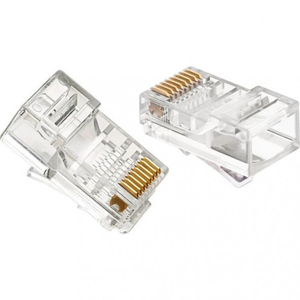 Cat 5 RJ45 Konnektör Jack 100 Adet - 3