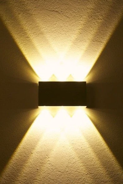 Elektrikle Çalışır, 12 Watt Amber Işık Ledli, İç ve Dış Mekan Aplik, Yüksek Işık Güçlü Led Aplik - 4