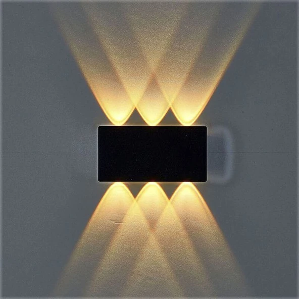 Elektrikle Çalışır, 12 Watt Amber Işık Ledli, İç ve Dış Mekan Aplik, Yüksek Işık Güçlü Led Aplik - 3