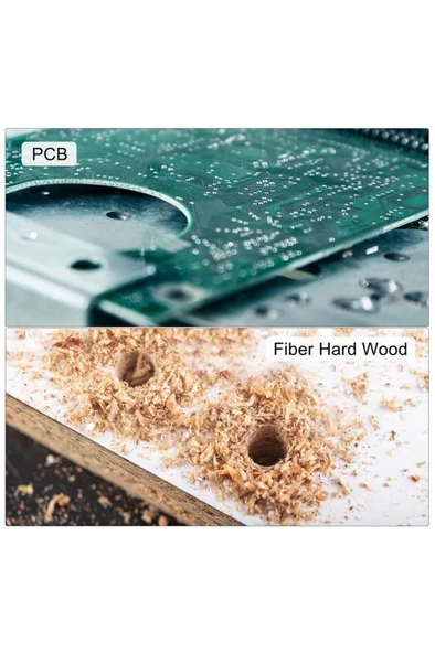 PCB Mini Karbür Freze Kesici 1.0-3.0mm 10 lu Set 3.175mm Shank - 2