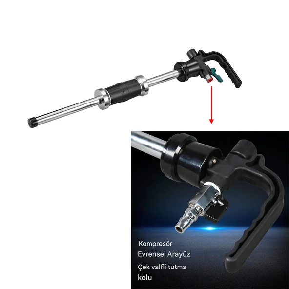 Havalı Boyasız Kaporta Göçük Düzeltme Vantuz 1/4" 3 Çeşit Hava Çektirme Pnömatik Vakum 75-100-125 mm - 6