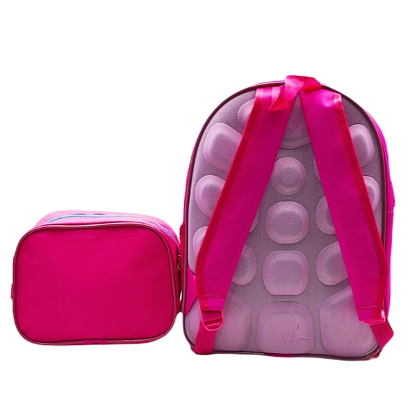 Gen-Of 2 Bölmeli Unicorn İlkokul Okul Sırt Çantası Ve Beslenme Çantası Pembe KOD:1308 - Resim 2