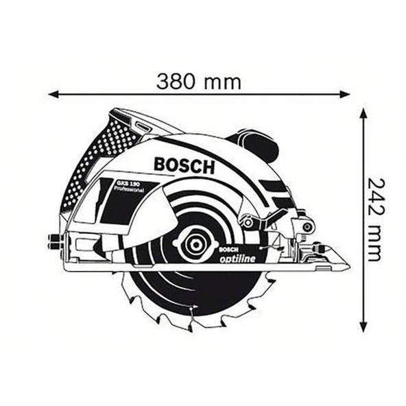Bosch GKS 190 Profesyonel 1400 Watt 184 mm Elektrikli Daire Testere / Sunta Kesme Makinası - 5
