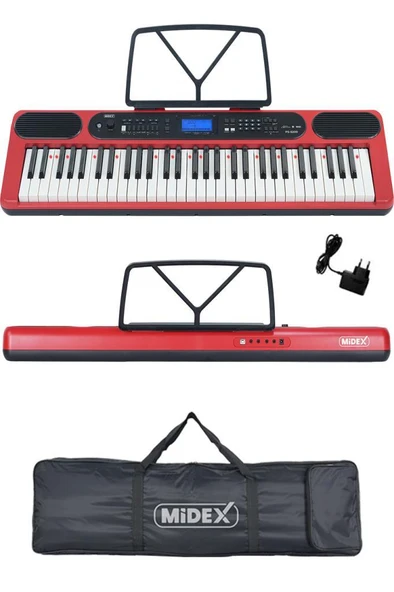 Midex PS-5200RD Pro Org 61 LED Işıklı Tuş Hassasiyetli Bluetooth Midi - Resim 2