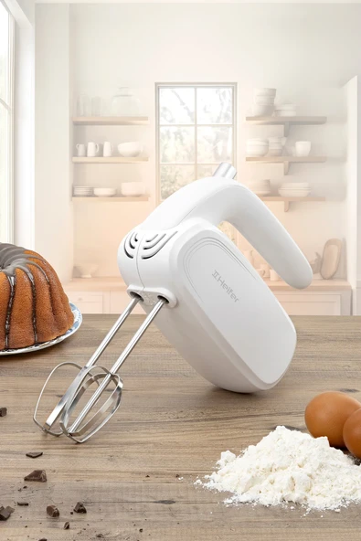 Heifer El Mikseri 400W   5 Kademeli HIz Kontrolü Beyaz