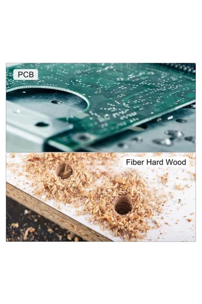 PCB Mini Karbür Freze Kesici 0.8-3.175mm 10 lu Set 3.175mm Shank - 5