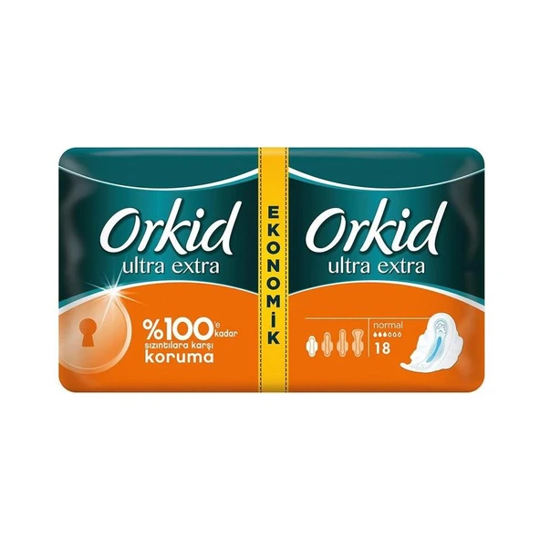 Orkid Hijyenik Ped Eko Ultra Extra Normal 18' li