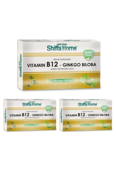 Vitamin B12-Gingko Biloba 28 Tablet (3 Adet) ürün görseli 1