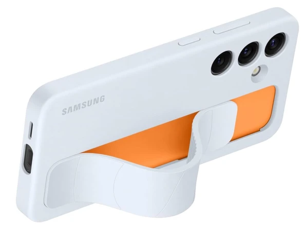 Galaxy S24 ile Uyumlu Kordonlu & Standlı Sililkon Kılıf Buz Mavisi EF-GS921CLEGWW - 2