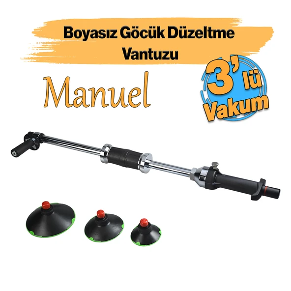 Manuel Pompalı Boyasız Kaporta Göçük Düzeltme Vantuz 3 Çeşit Hava Çektirme Vakum 75-100-125 mm