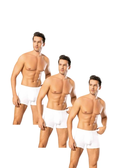 Looksense Erkek Dude 3Lü İnce Bel Lastikli Likralı Boxer 12003