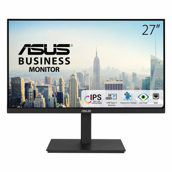 Asus VA27ECPSN 27" 75Hz 5Ms HDMI+DP+USB-C+RJ45 FullHD Adaptive-Sync IPS Pivot Vesa Monitör