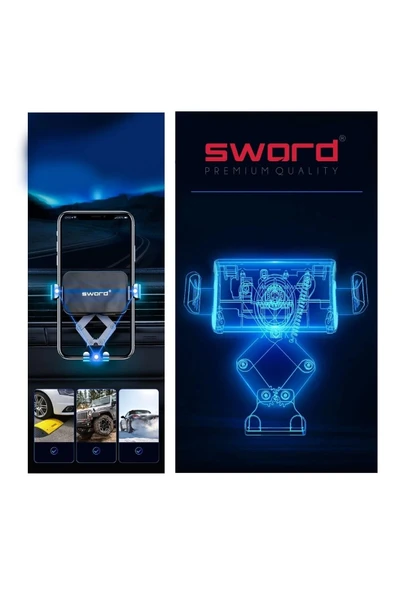 SWORD Ayarlanabilir Araç İçi Telefon Tutucu Her Telefon İle Uyumlu SW-AYR - 2