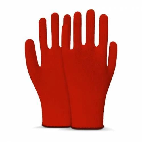 Beybi Kasyer Kırmızı 9 Numara Yıkanabilir Polyester Eldiven 5 Çift