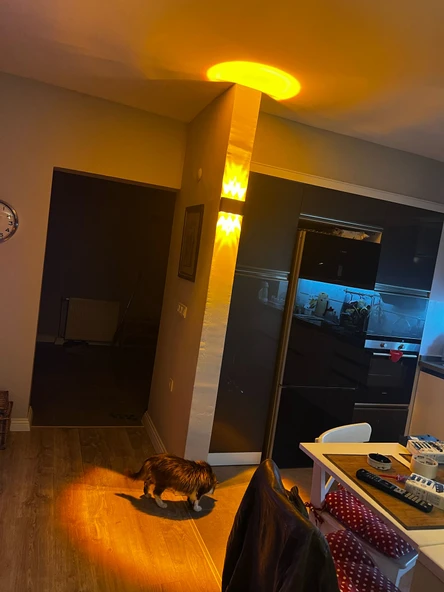 12 Watt Amber Işık Ledli, Elektrikle Çalışır, Bahçe - Villa Duvar Aydınlatma Armatürü, Amber Aplik - 5