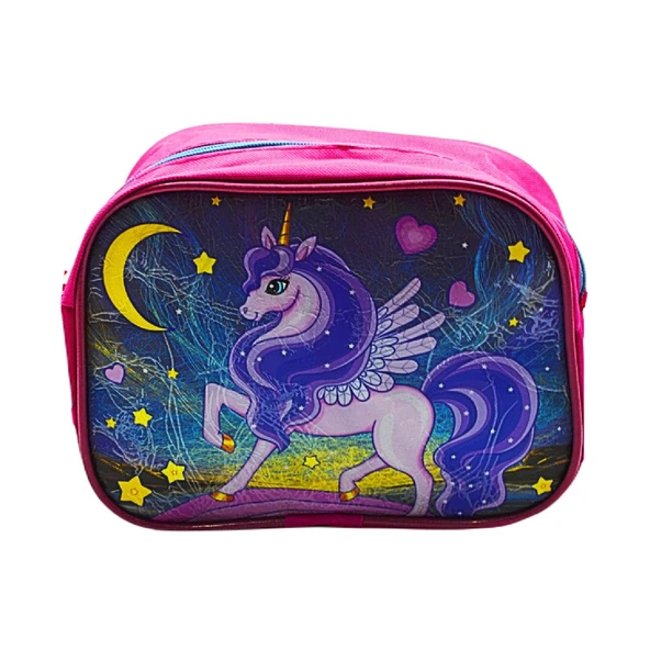 Gen-Of 2 Bölmeli Unicorn İlkokul Okul Sırt Çantası Ve Beslenme Çantası Pembe KOD:1308 - Resim 6