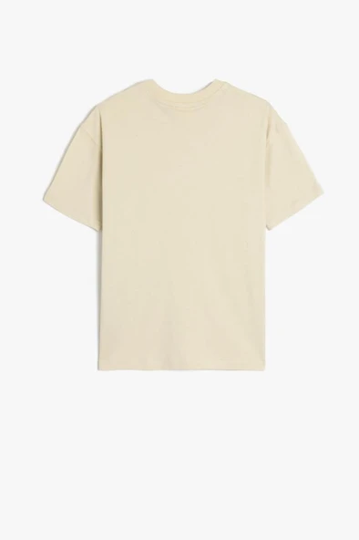 Koton Erkek Çocuk Basic Oversize Tişört Kısa Kollu Bisiklet Yaka Pamuklu - 2