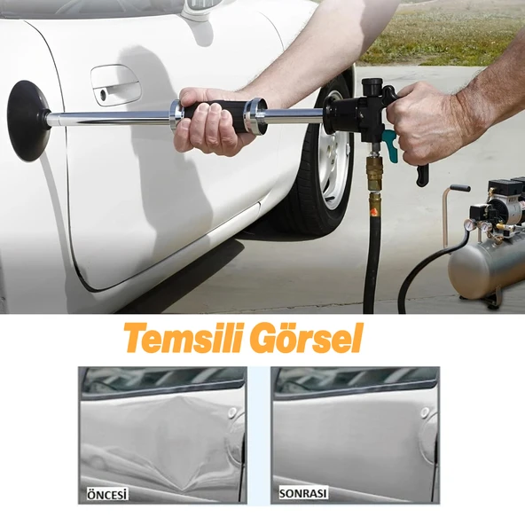 Havalı Boyasız Kaporta Göçük Düzeltme Vantuz 1/4" 3 Çeşit Hava Çektirme Pnömatik Vakum 75-100-125 mm - 4