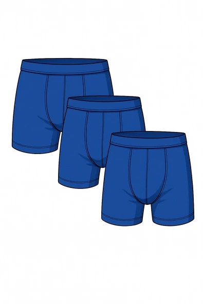 Looksense Erkek Dude 3Lü İnce Bel Lastikli Likralı Boxer 12003 - 6