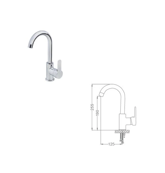 POLİSU KRİSTAL MİX KUĞU LAVABO BATARYASI ürün görseli