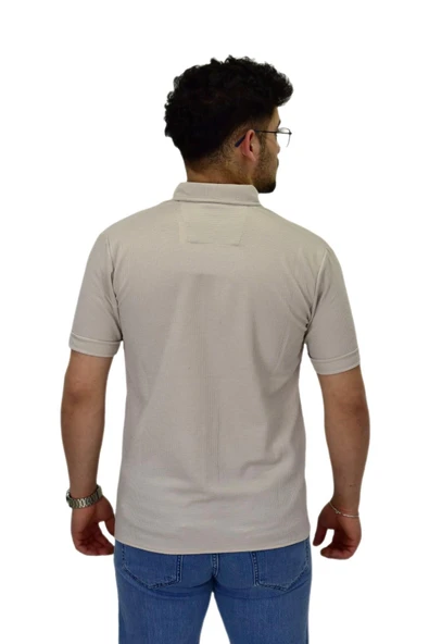 Erkek Büyük Beden Gömlek Yaka Düğmeli Tişört BGL-ST04525 - 12