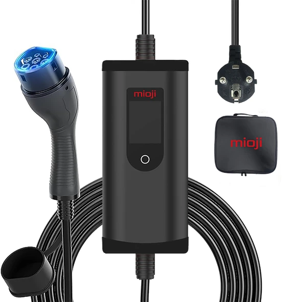 Mioji Mio 717 3.5kw/16A 2.4 LCD Ekran IP65 Suya Dayanıklı Taşınabilir Elektrikli Araç Şarj Cihazı