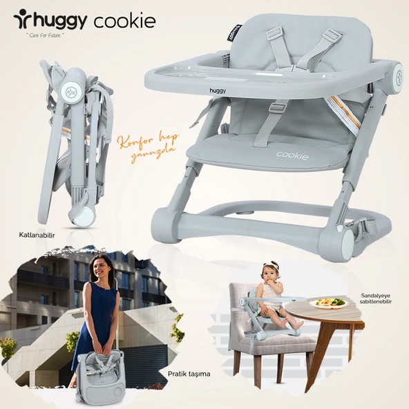 Huggy Cookie Portatif Katlanabilir Taşınabilir Mama Sandalyesi