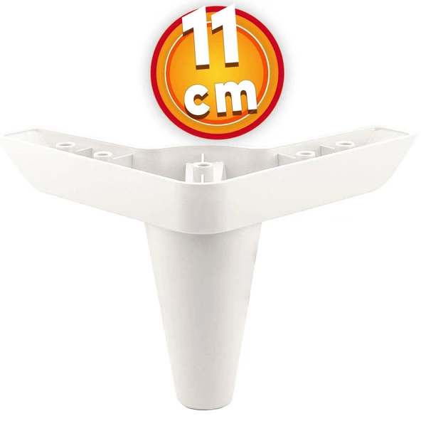 Mobilya Tv Ünitesi Çekyat Koltuk Kanepe Baza Destek Ayağı Ayakları 11 Cm Beyaz Ayak 6'lı Set - Resim 7