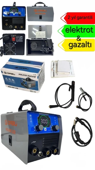 Dabu  LCD Ekran 3 Fonksiyonlu LIFTTIG MIG MMA Gazsız Gaz Altı Kaynak Makinesi EEA425 MIG-300