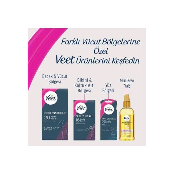 Veet Sir Ağda Bantları Professional Hasas Ciltler İçin Bacak ve Vücut Bölgesi 20 li - 6