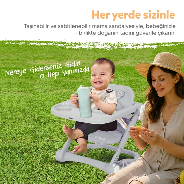 Huggy Cookie Portatif Katlanabilir Taşınabilir Mama Sandalyesi - 5