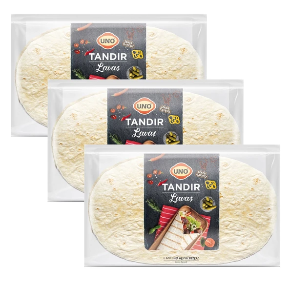Uno Tandır Lavaş 6'lı 282 Gr x 3 Adet
