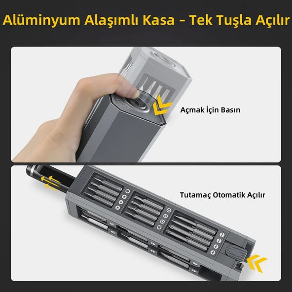 Mioji Mio PS49 500mAh 180r/dk 5 Kademeli 42 Parça Şarjlı Tornavida Seti - 6