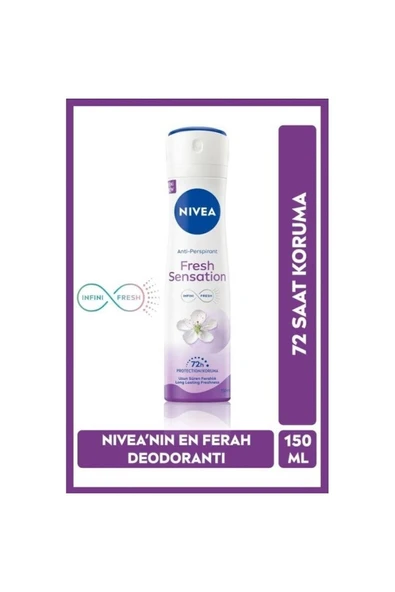 Nivea Fresh Sensation Anti-Transpirant Spray 72h, 150ml X3