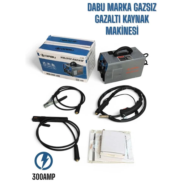 Dabu  LCD Ekran 3 Fonksiyonlu LIFTTIG MIG MMA Gazsız Gaz Altı Kaynak Makinesi EEA425 MIG-300 - 2