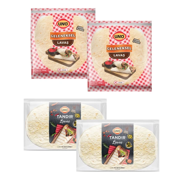 Uno Lavaş Geleneksel ve Tandır 4 lü Karma Paket