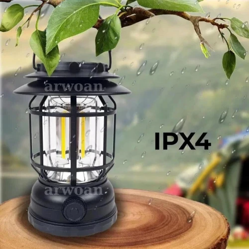 Güneş Enerjili Solar Nostaljik Işığı Ayarlanabilir Ledli Kamp Feneri Lamba Işıldak Usb Şarjlı - 3