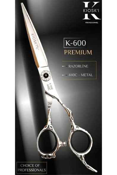 Kioski Profesyonel Premium Lüks Makas 440-C 6 Numara K-600