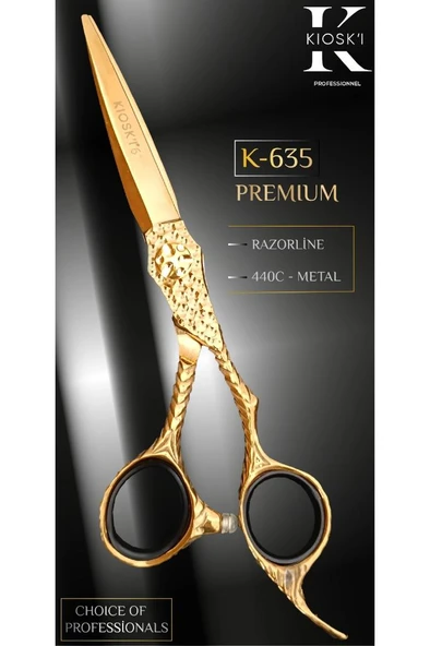 Kioski Profesyonel Premium Lüks Makas 440-C 6 Numara K-635
