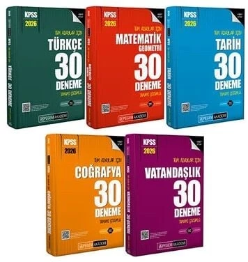 Pegem 2026 KPSS Genel Yetenek Genel Kültür 180 Deneme 5 li Set Pegem Akademi Yayınları ürün görseli 1