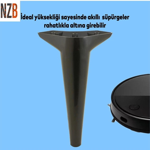 Mobilya Kanepe Sehpa TV Ünitesi Koltuk Ayağı 24 cm Siyah Baza Ayak 4 Adet - Resim 8