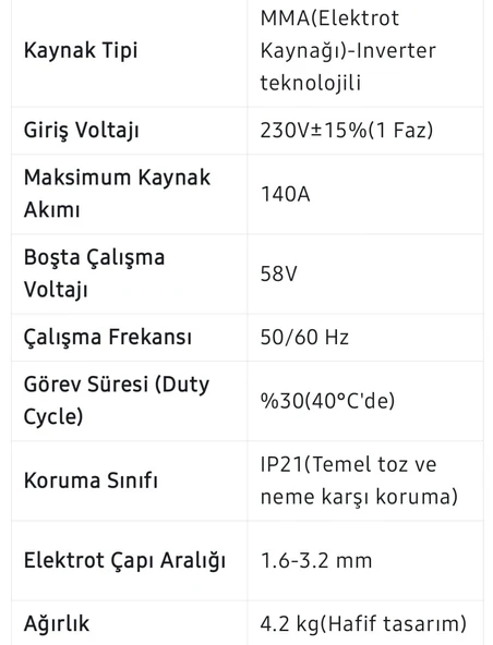 İnverter Turbo Çanta Kaynak Makinesi (Sarı) EEA403 MMA140 - 4