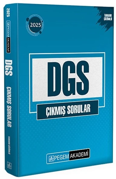 Pegem 2025 DGS Çıkmış Sorular Çözümlü Pegem Akademi Yayınları