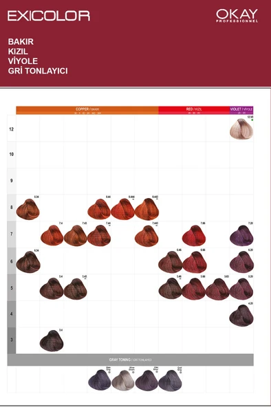 Exicolor Saç Boyası Tüp 60 Ml 5.43 Açık Bakır Altın Kahve 2 Adet (Oksidan Hediyeli 4'lü Set) - 5