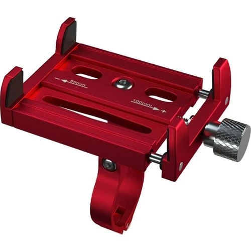 Zhltools KR01 Bisiklet Motorsiklet Gidon Telefon Tutucu, Metal Vidalı Kırmızı