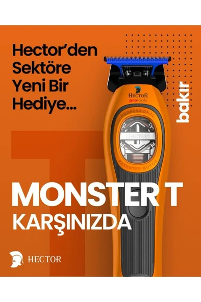 Hector Monster T Başlık Profesyonel Çizim Makinesi Turuncu - 3