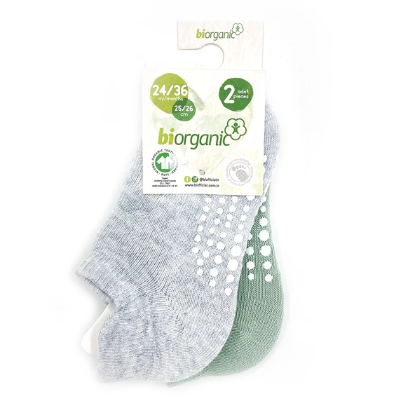 Biorganic Unisex 2'li Kaymaz Çorap 68487