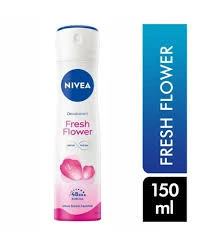 Nivea Kadın Sprey Deodorant Fresh Flower 150ml, Ter Kokusuna Karşı 48 Saat Koruma, Ferah Çiçek Kokusu X3