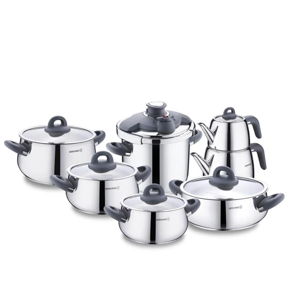 KORKMAZ A1756-3 BELLA FÜME 14 PARÇA HİPER SET